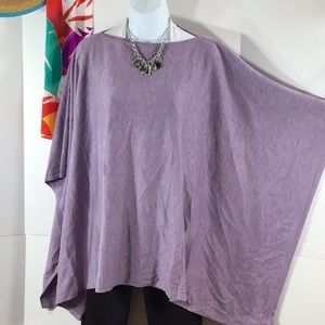 Ann Taylor purple knit poncho M/L NWT